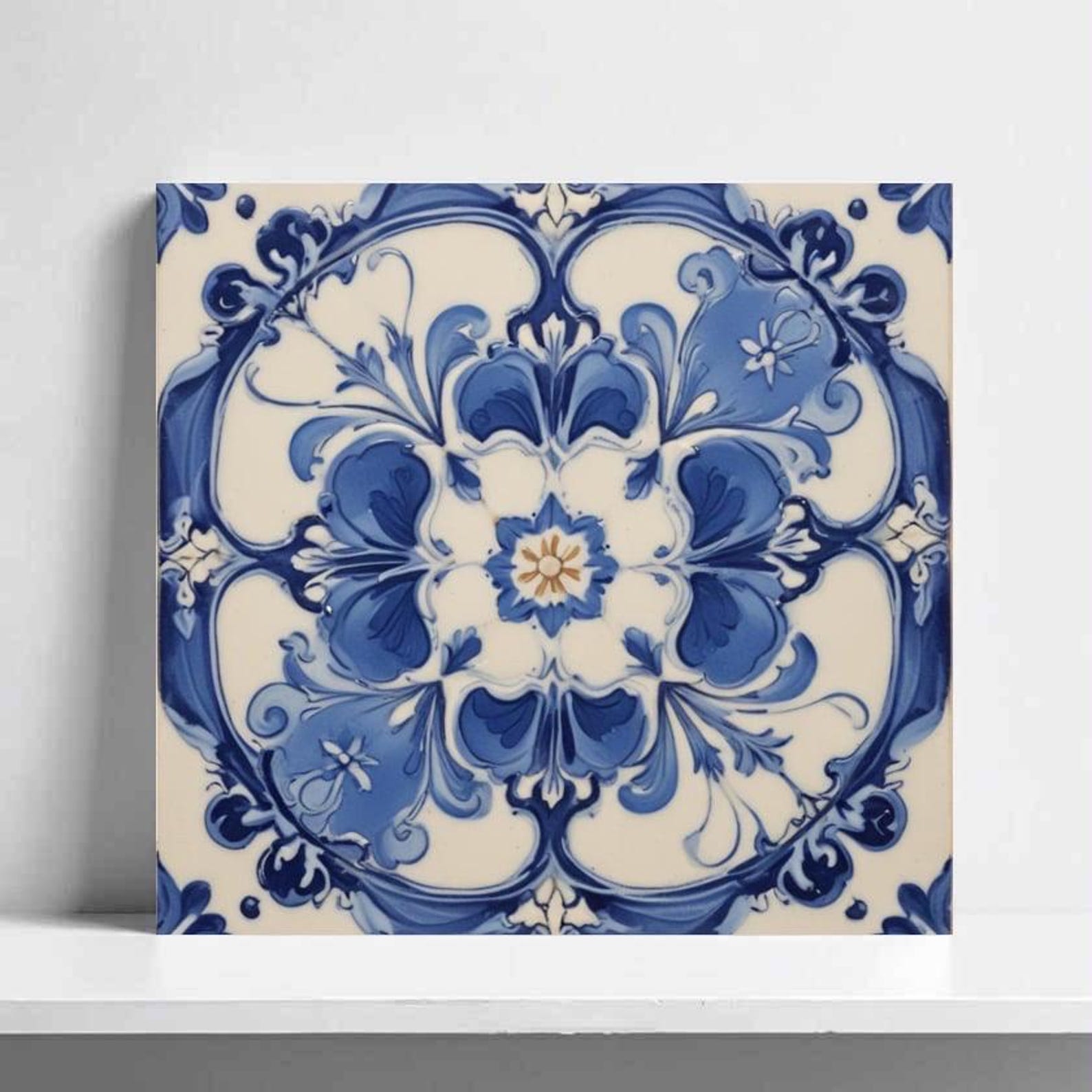 Amalfi Coast Tile – Blue Floral Majolica Ceramic Backsplash - Etsy