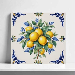 Amalfi Lemon Majolica Tile: Italian Ceramic Kitchen Backsplash