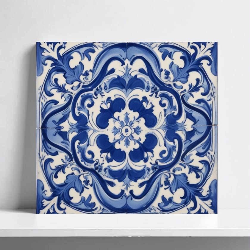 Amalfi Coast Tile – Blue Floral Italian Majolica Ceramic - Etsy