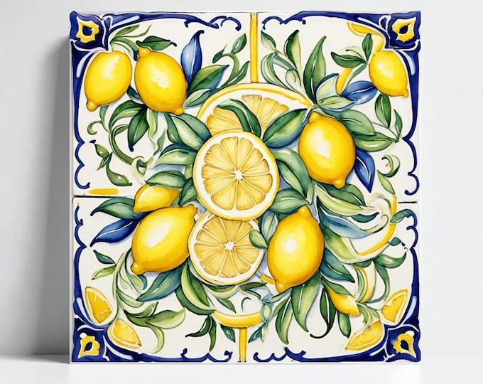 Amalfi Lemon Tile: Italian Ceramic Kitchen Backsplash