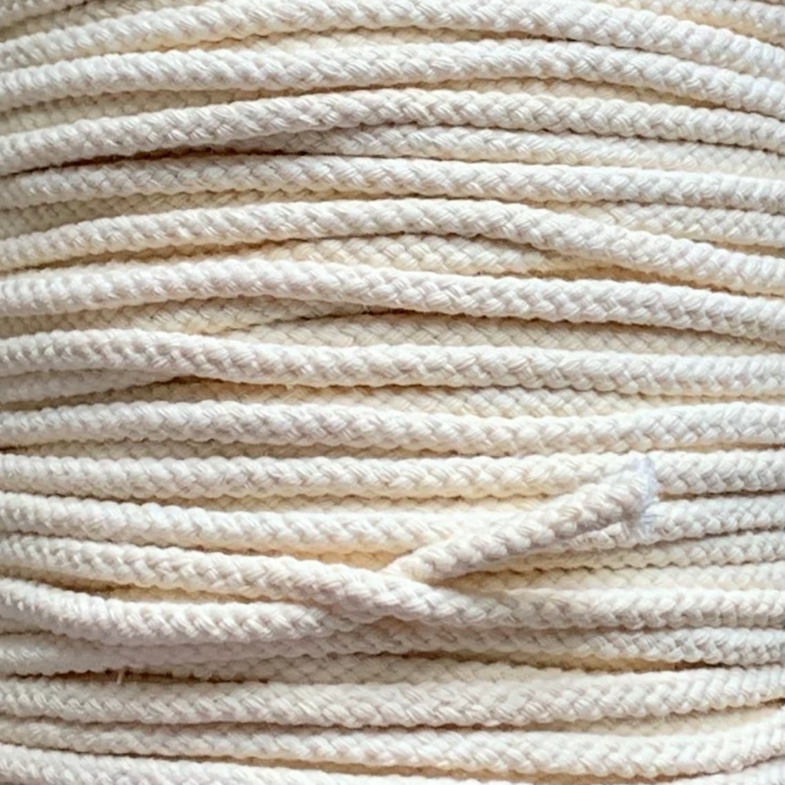5mm Braided Cotton Cord Natural Ecru. Macrame Cord. | Etsy