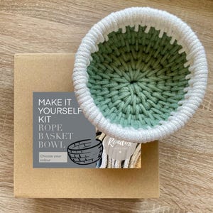 DIY Coiled Basket Bowl Kit, Rope Bowl Kit, Make it Yourself Kit, Craft Kit