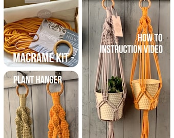 Make it yourself Macrame Plant Hanger Kit - Easy Macrame Plant Hanger kit