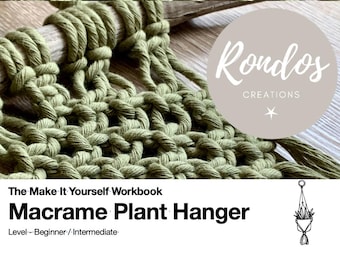 Macrame Plant Hanger Printable PDF Pattern - Beginners to Intermediate Level