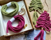 Macrame Kit Christmas Tree Decorations - Make it yourself Macrame Kit, Craft Kit