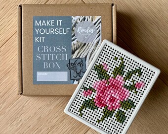 Cross Stitch Box Kit - Flower design