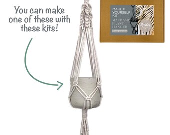 DIY Macrame Plant Hanger Kit – Beginner Knotting Craft