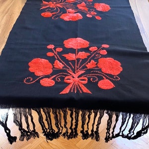 Vintage Embroidered Table Runner