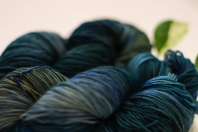 small dye batch Fingerling Hand Dyed Yarn