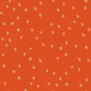 Peut inclure: Un motif sans couture d'étoiles blanches sur un fond orange.