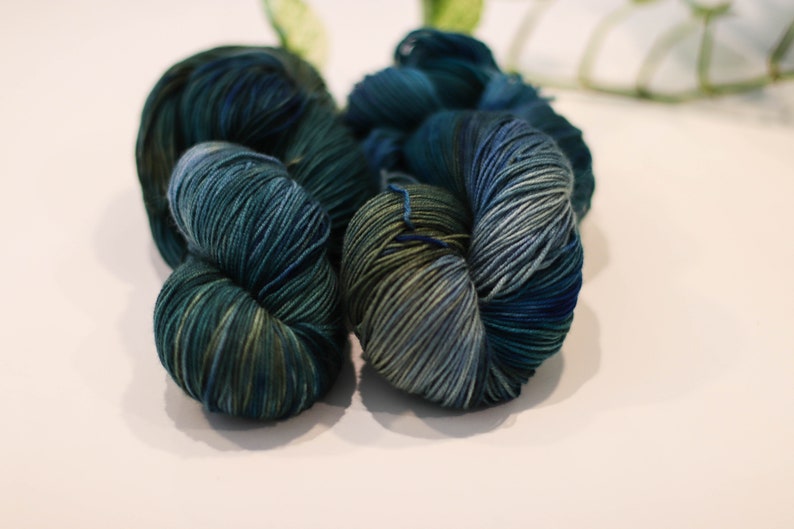 small dye batch Fingerling Hand Dyed Yarn