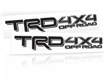 Black Red TRD 4x4 Off Road Decal Toyota Tacoma Tundra 2005-2023 Bedside - Choose Color
