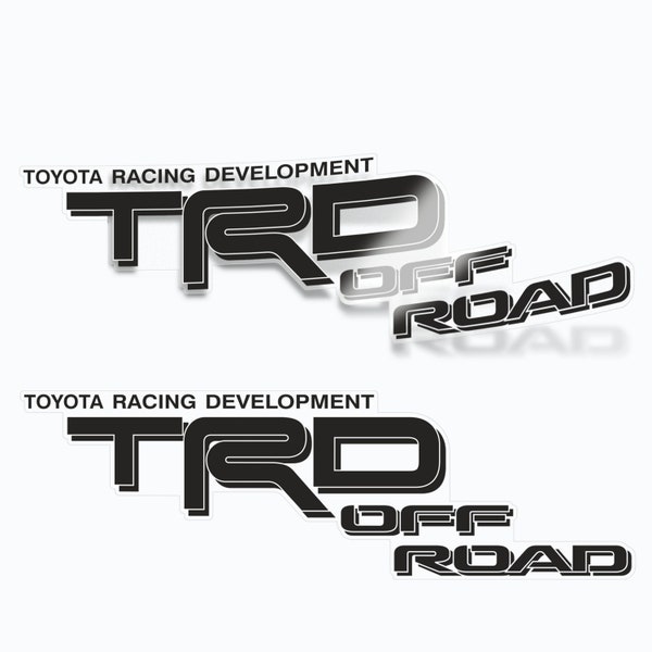 TRD Off Road Stickers Toyota Tacoma 4x4 for Tundra Truck (Set of 2 Clear Decals)