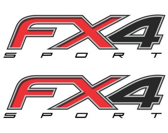 FX4 Sport bedstickers Ford F-150 F-250 F-350 2012-2016 | Zilveren vinylset van 2 inch