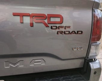 Calcomanía TRD Off Road cromada metálica para Toyota Tacoma Tundra 2005-2023 - Elige color