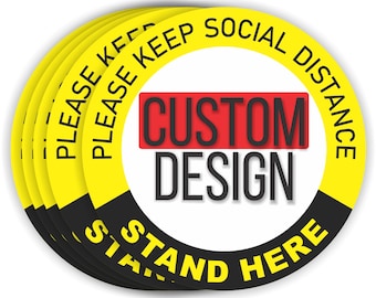 Custom Floor Decals 30 Pack | Personalized Anti-Slip Safety Signs Design Your Own Business School