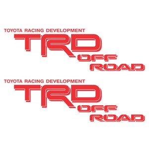 TRD Off Road Stickers Toyota Tacoma 4x4 for Tundra Truck (Set of 2 Clear Decals)