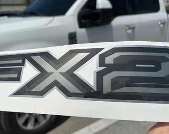 Gray Black Red FX2 Off Road Decal Ford F-150 (2007-2014) Bedside Replacement Set of 2