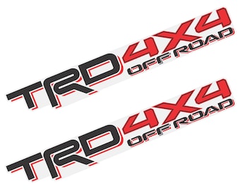 TRD 4x4 OFF ROAD Truck Decal Set of 2 Clear Vinyl Stickers