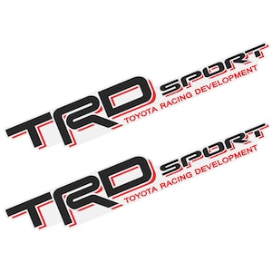 TRD SPORT TOYOTA Racing Development Truck Decal Set of 2 Clear Vinyl Stickers