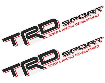 TRD SPORT TOYOTA Racing Development Truck Decal Set of 2 Clear Vinyl Stickers