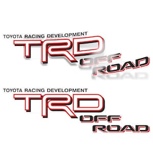 TRD Off Road Stickers Toyota Tacoma 4x4 for Tundra Truck (Set of 2 Clear Decals)