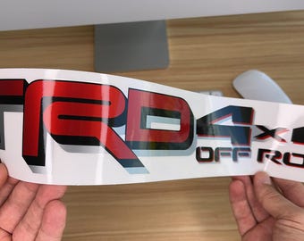 Metallic Chrome TRD 4x4 Off Road Decal Toyota Tacoma Tundra 2005-2023 - Choose