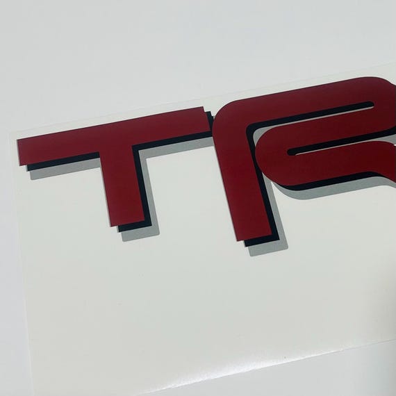 Calcomanía Toyota Tacoma TRD - Pegatina Vinilo Plata Y Rojo