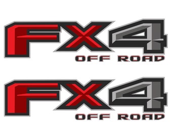 FX4 Off Road Bedside Decals Ford F-150 F-250 F-350 2004-2020 | Black Vinyl Set of 2