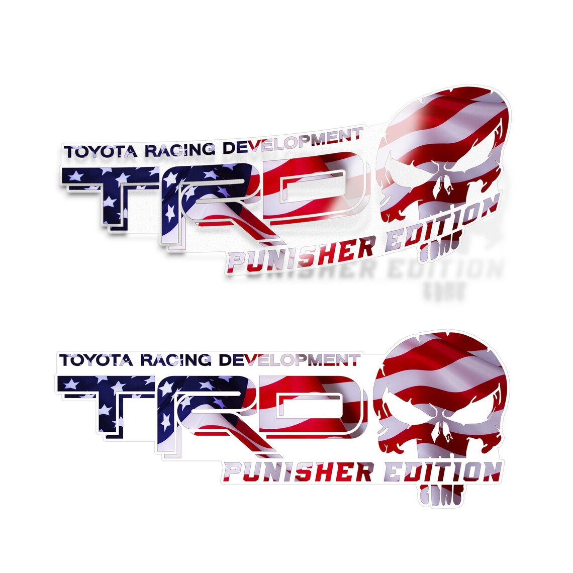 Off Road Racing Sticker TRD Punisher Skull OEM Replacement Decals Toyota Tacoma Tundra 2005 ...