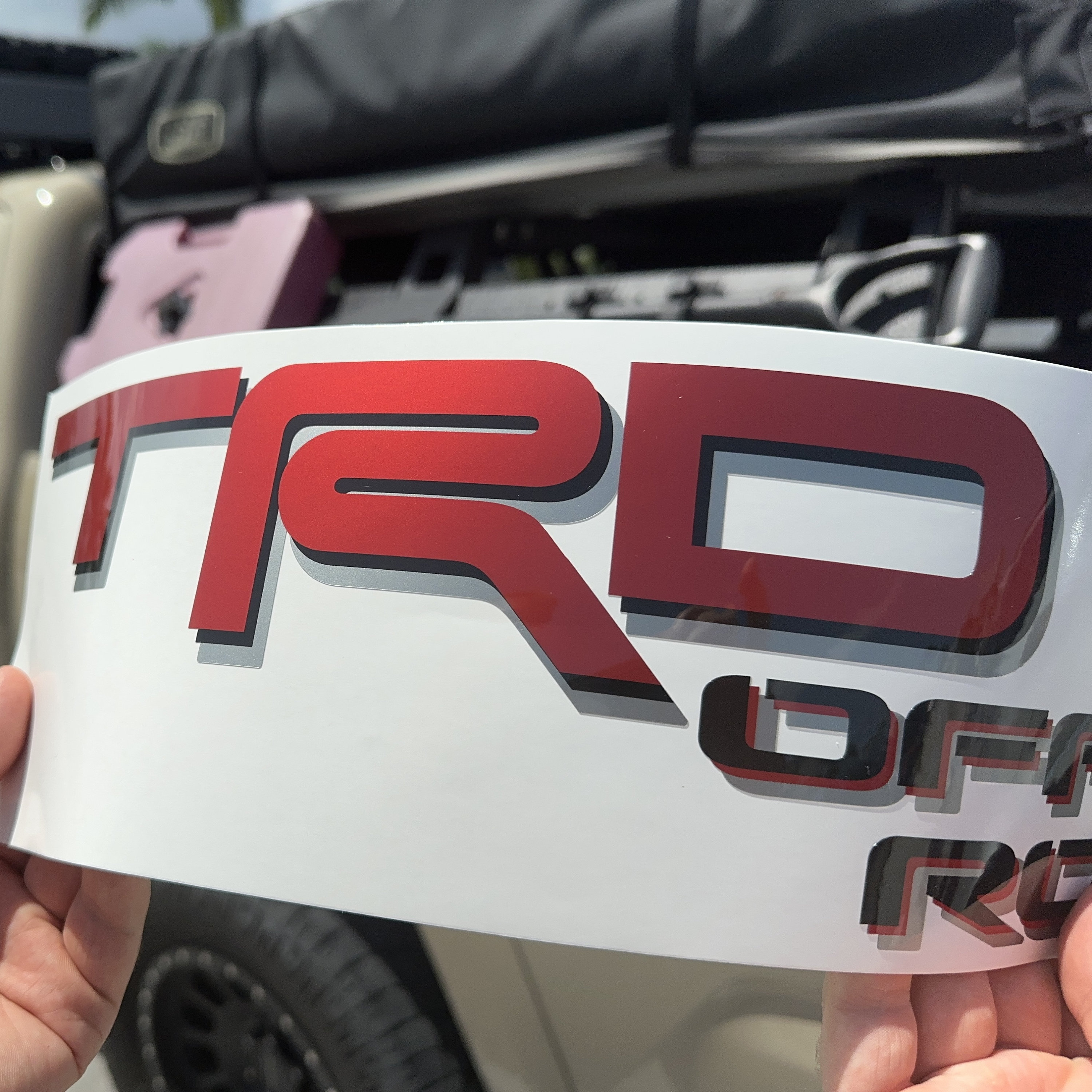 TRD Off Road Decals, Tacoma Replacement Stickers, Emblem for Tundra Truck (set of 2 premium truck decals)