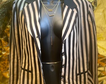 Mocha Striped Blazer