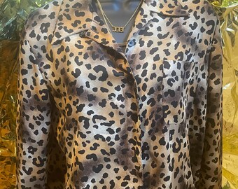 Silk Cheetah Blouse