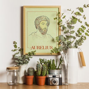 Marcus Aurelius Minimalist Modern stoicism poster PRINTABLE