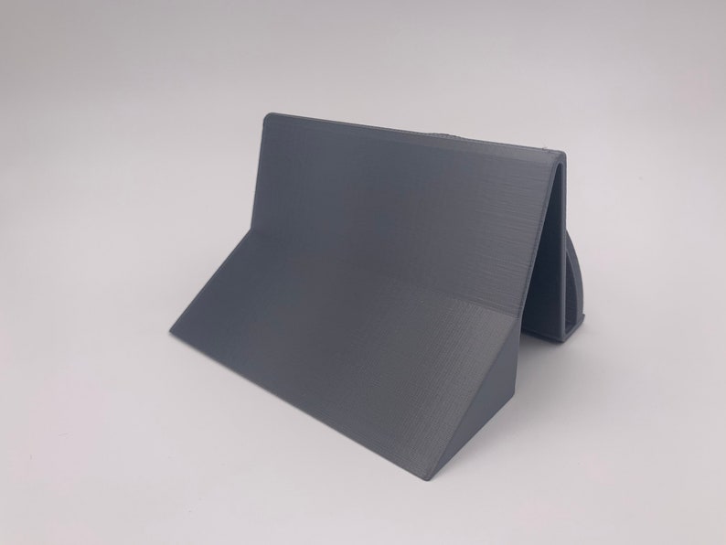 Now Playing record stand minimalist style in gray color