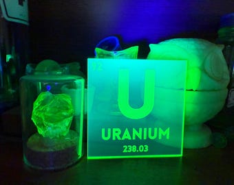 3" Uranium Element Tile Acrylic