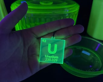 Uranium Element Tile Acrylic Ornament