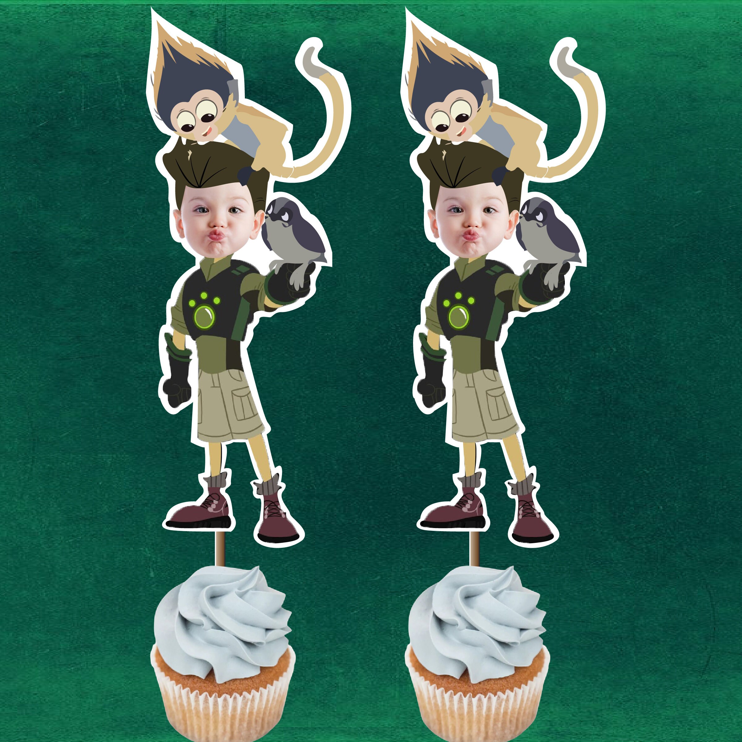 Wild Kratts Cupcake Toppers Wild Kratts Birthday Wild Kratts | Etsy