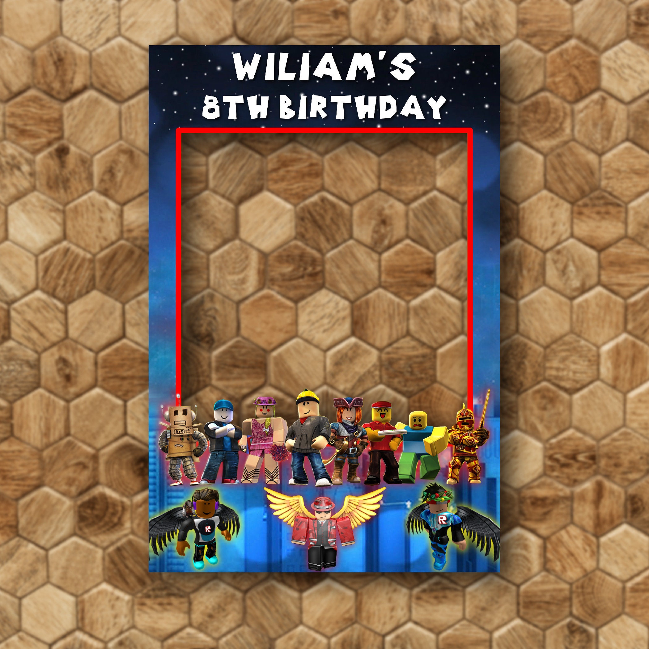 Roblox Photo Frame Roblox Birthday Frame Backdrop Roblox Etsy - how to add a decal to a frame in roblox