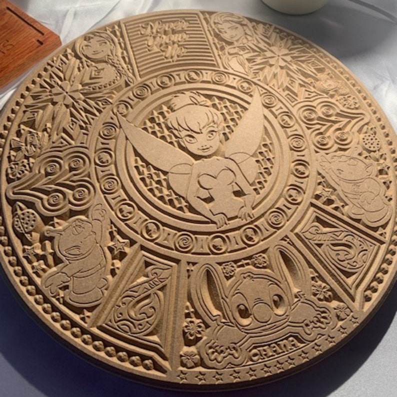 disney aztec calendar style dxf svg ai for laser engraving