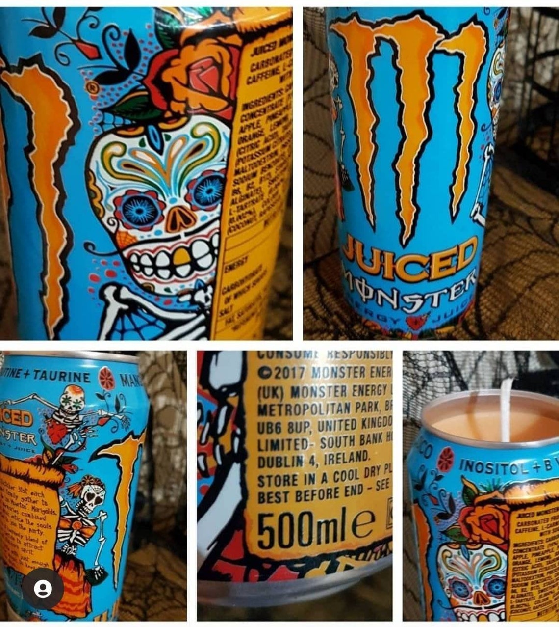 Monster energy drink candle juice orange scent Etsy