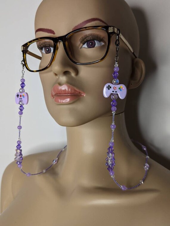 Kawaii Glasses Chains Controllers/gummy Bears Purple 