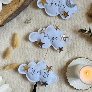 Baby Keepsake Gift Personalised Cloud Gift, New Baby Gift Clay, Baby Ornament Gift, Baby Decor, New Baby Girl Boy Gift, Christening gift