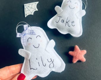 Personalised Halloween ghost decoration trick or treat