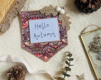 Personalised William Morris Strawberry Thief Banner Sign