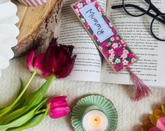 Liberty Glitter Personalised Tassled Bookmark