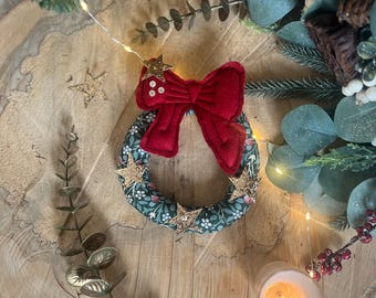 William Morris Clover Green Mini Wreath