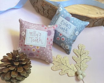 Fairy tooth pillow, tooth fairy, tooth pouch, personalised tooth pillow, tooth cushion