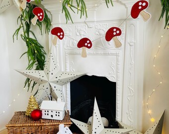Glitter Toadstool Garland