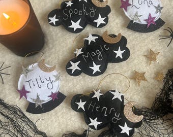 Halloween Hanging decorations - personalised decoration - hanging cloud - Crystal ball